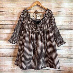 Free People Black and White Mini Dress